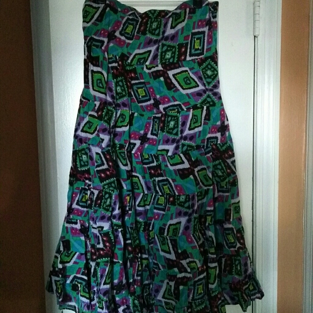 NY Collection Colorful Skirt Size L